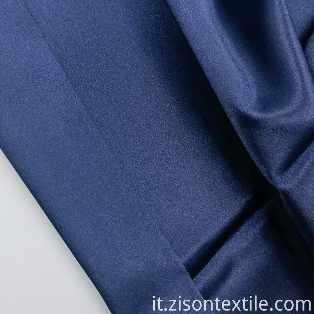 Elegant Sapphire Blue 100 Polyester Spandex Satin Fabrics